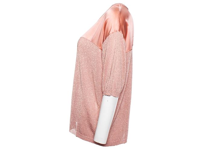 Camiseta rosa con lurex By Malene Birger - vista 2