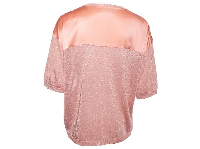 Camiseta rosa con lurex By Malene Birger - vista 3