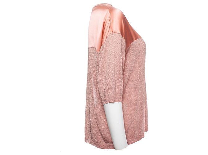 Camiseta rosa con lurex By Malene Birger - vista 4
