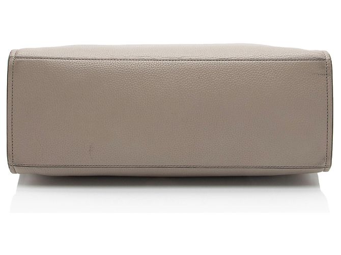 Tory Burch Große Thea Tasche aus genarbtem Leder mit Quasten Grau - Ansicht 4