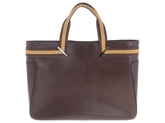 Gucci Leder Tragetasche Braun - Ansicht 2