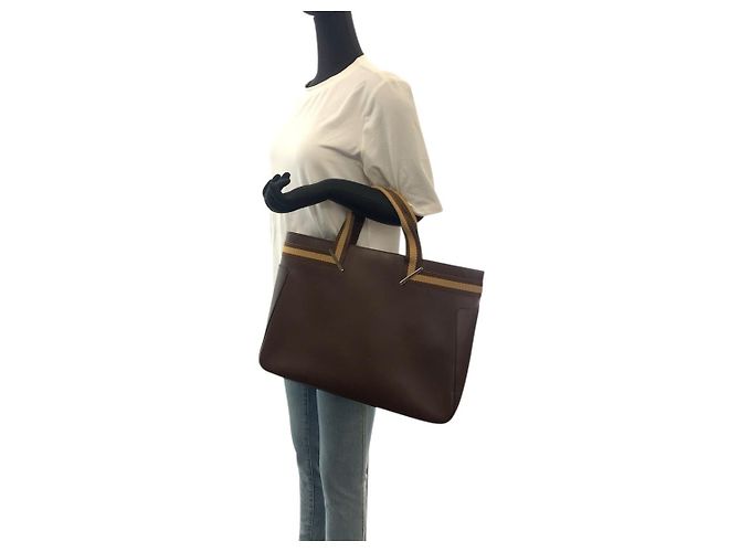 Gucci Leder Tragetasche Braun - Ansicht 7