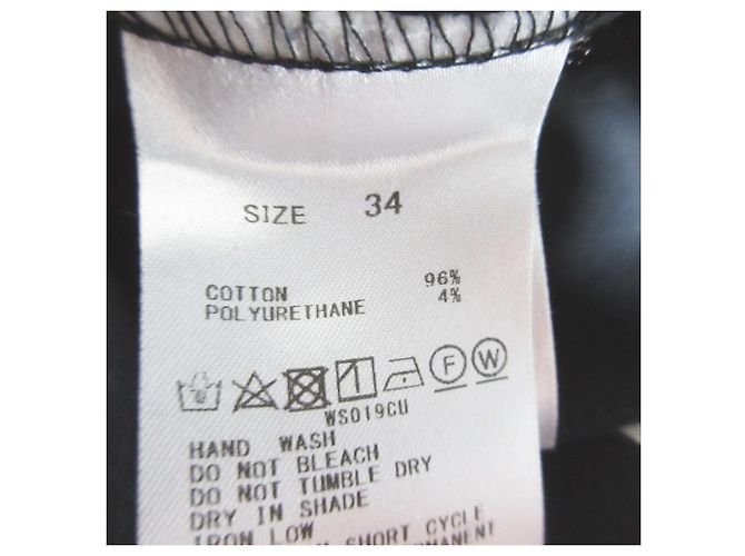 Autre Marque Calça cropped larga em algodão leve stretch DES PRES Preto - vista 6