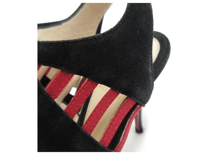 Fendi Wildleder High Heel Sandalen Schwarz - Ansicht 11