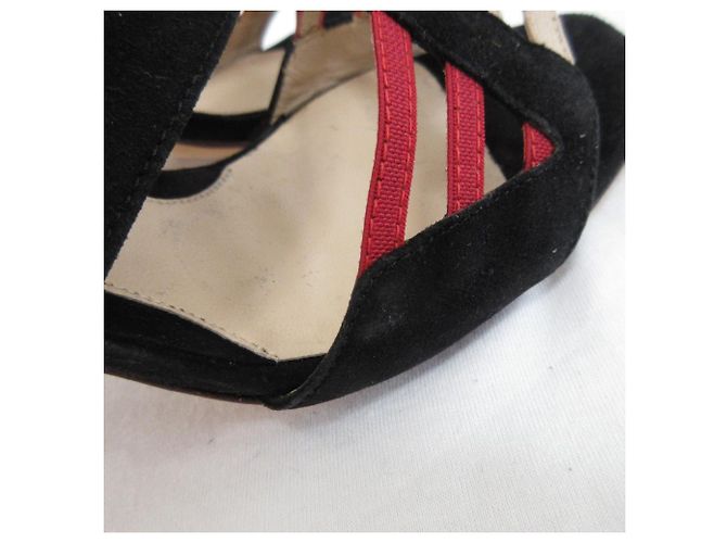 Fendi Wildleder High Heel Sandalen Schwarz - Ansicht 13