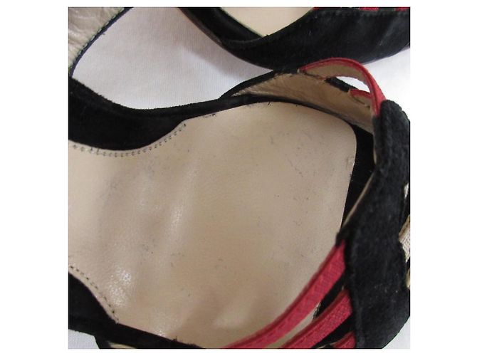 Fendi Wildleder High Heel Sandalen Schwarz - Ansicht 14
