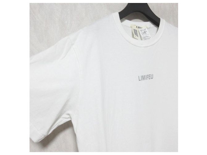 Autre Marque Camiseta de algodón con estampado de logo LIMI fuego Blanco - vista 3