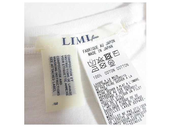 Autre Marque Camiseta de algodón con estampado de logo LIMI fuego Blanco - vista 4