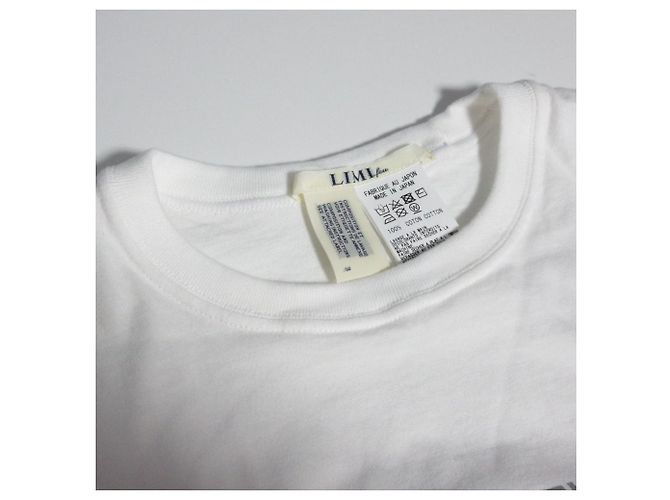Autre Marque Camiseta de algodón con estampado de logo LIMI fuego Blanco - vista 6