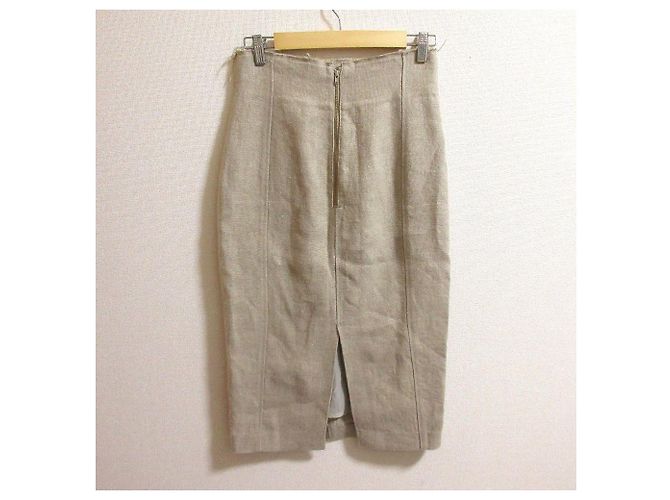 Autre Marque Falda de lino Whim Gazette Beige - vista 2