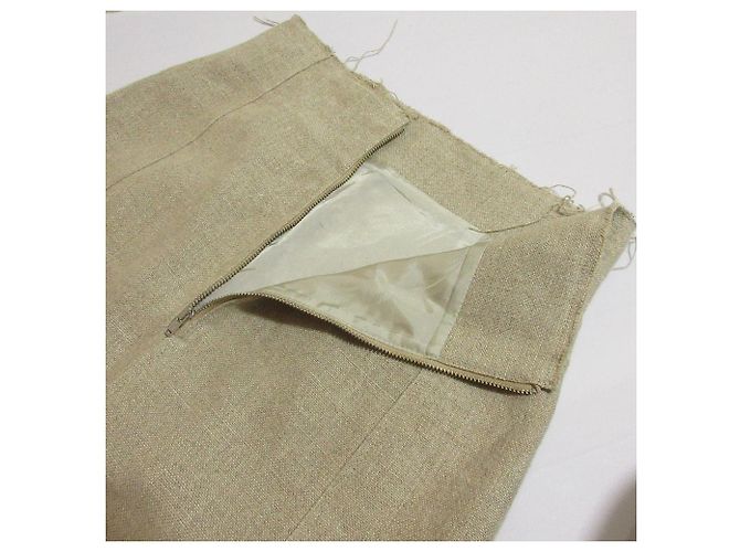 Autre Marque Falda de lino Whim Gazette Beige - vista 4