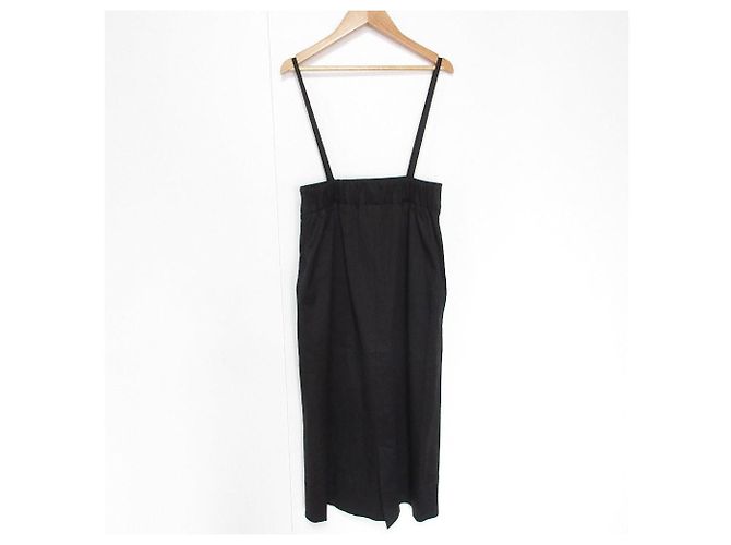 Autre Marque Yori Hochtailliertes I-Line Kleid Schwarz - Ansicht 2