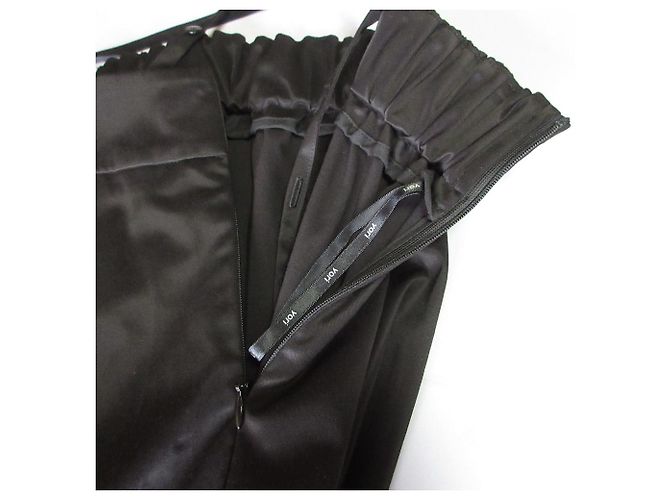 Autre Marque Yori Hochtailliertes I-Line Kleid Schwarz - Ansicht 4