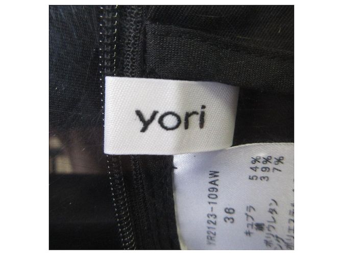 Autre Marque Yori Hochtailliertes I-Line Kleid Schwarz - Ansicht 6