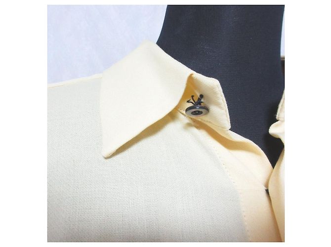 Autre Marque Ujoh Hem Knot Halbshirts Bluse Gelb - Ansicht 10