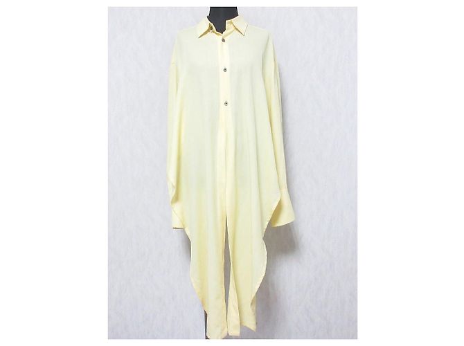 Autre Marque Ujoh Hem Knot Halbshirts Bluse Gelb - Ansicht 2