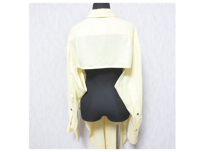 Autre Marque Ujoh Hem Knot Halbshirts Bluse Gelb - Ansicht 3