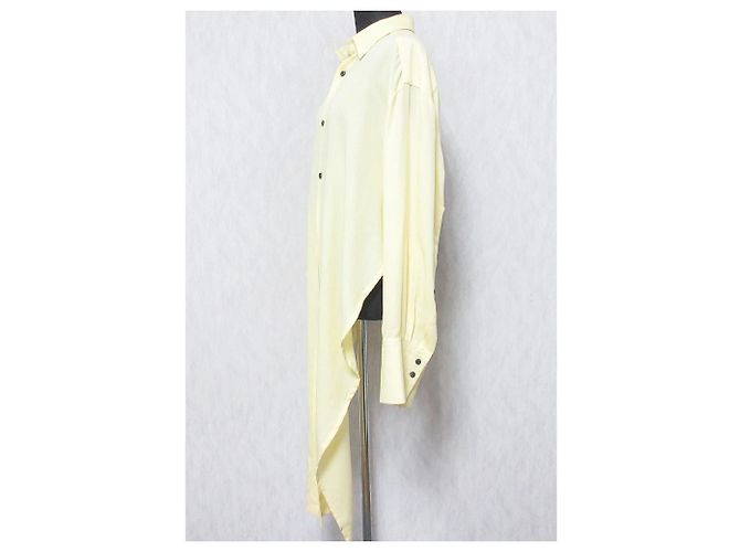 Autre Marque Ujoh Hem Knot Halbshirts Bluse Gelb - Ansicht 4
