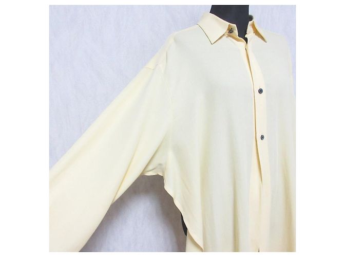 Autre Marque Ujoh Hem Knot Halbshirts Bluse Gelb - Ansicht 5