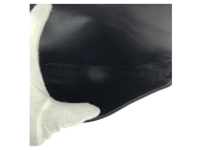 Céline Bolsa de ombro em couro com logo triangular Celine Preto - vista 9