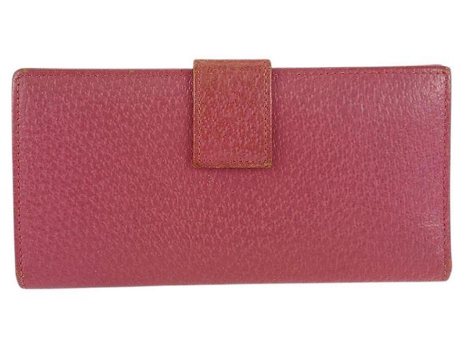 Portafoglio lungo in pelle rosa Gucci - vista 2