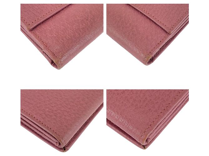 Portafoglio lungo in pelle rosa Gucci - vista 3