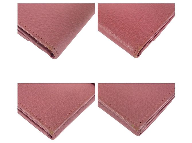 Portafoglio lungo in pelle rosa Gucci - vista 4