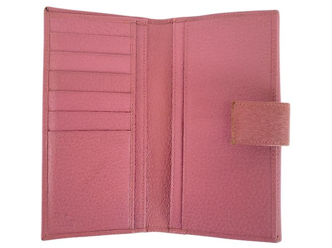 Portafoglio lungo in pelle rosa Gucci - vista 6