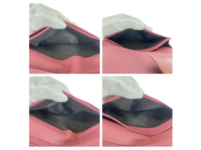 Portafoglio lungo in pelle rosa Gucci - vista 9