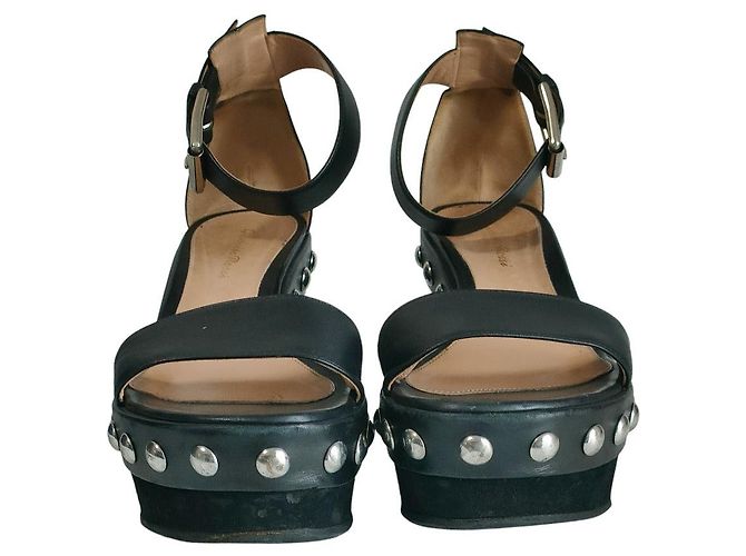 Autre Marque Sandali con zeppa in pelle chiodati Gianvito Rossi Nero - vista 2