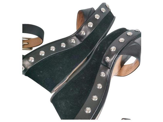 Autre Marque Sandali con zeppa in pelle chiodati Gianvito Rossi Nero - vista 5