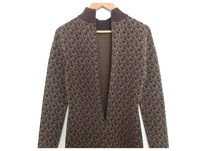 MK Signature Strickkleid von Michael Michael Kors Braun - Ansicht 4