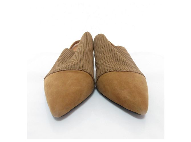 Autre Marque Sandali in maglia a coste Double Standard Clothing Marrone Cammello - vista 4