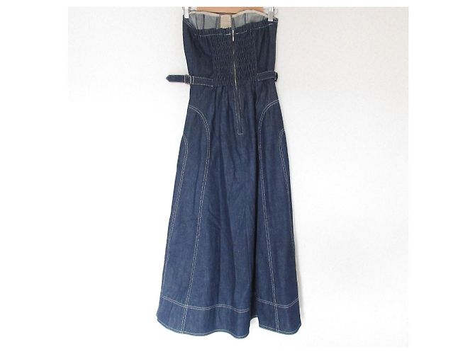 Autre Marque Vestido Largo de Denim CASA FLINE Azul - vista 2