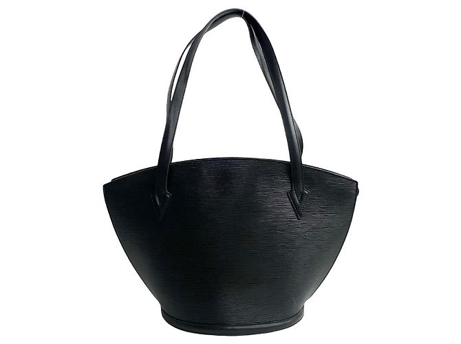Borsa 2 in 1 Saint Jacques in pelle Epi Louis Vuitton Nero - vista 2