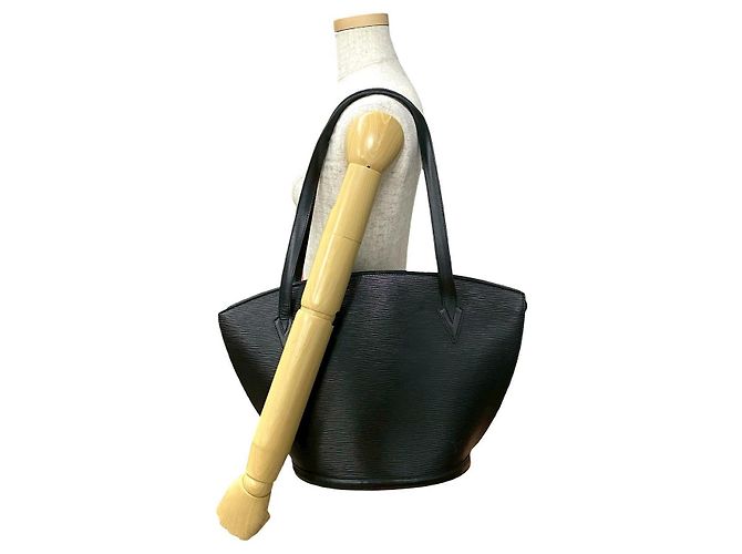 Borsa 2 in 1 Saint Jacques in pelle Epi Louis Vuitton Nero - vista 3