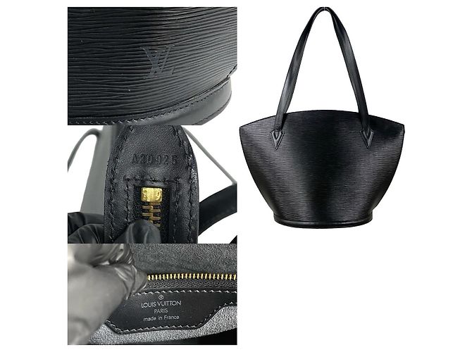 Borsa 2 in 1 Saint Jacques in pelle Epi Louis Vuitton Nero - vista 4