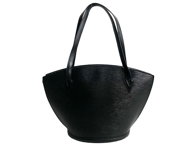 Borsa 2 in 1 Saint Jacques in pelle Epi Louis Vuitton Nero - vista 5