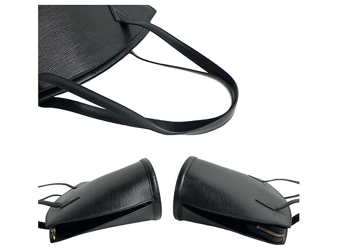 Borsa 2 in 1 Saint Jacques in pelle Epi Louis Vuitton Nero - vista 6