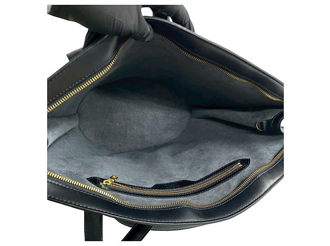 Borsa 2 in 1 Saint Jacques in pelle Epi Louis Vuitton Nero - vista 9
