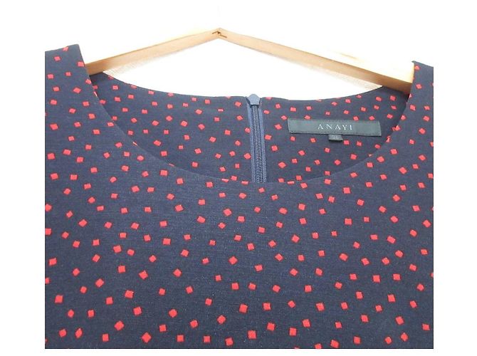 Autre Marque ANAYI Quadratpunkt Kleid Blau - Ansicht 4
