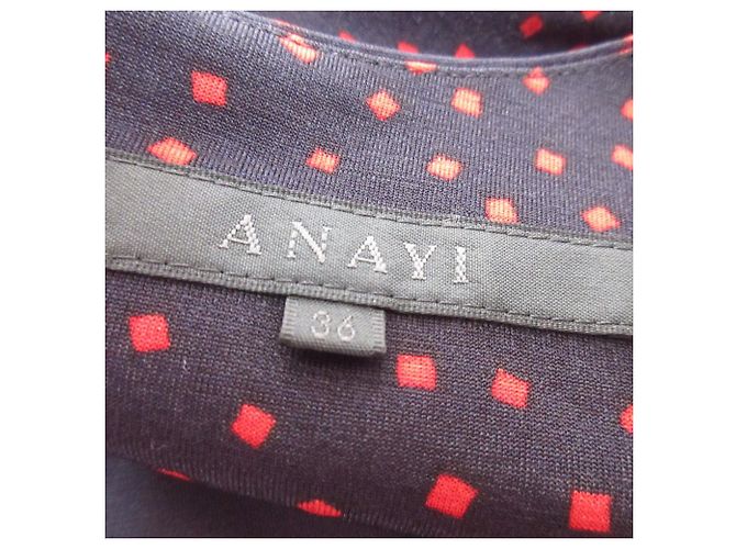 Autre Marque ANAYI Quadratpunkt Kleid Blau - Ansicht 8