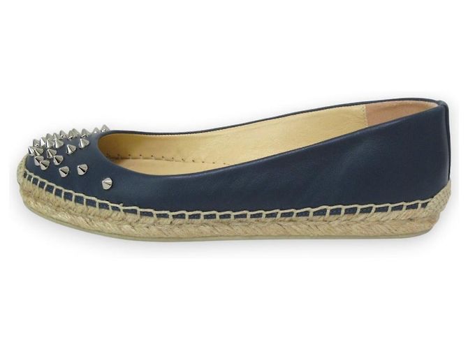 Espadrillas Piane Spike Studs Christian Louboutin Blu - vista 2
