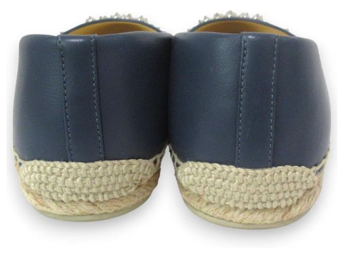 Espadrillas Piane Spike Studs Christian Louboutin Blu - vista 4