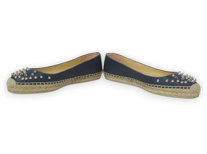 Espadrillas Piane Spike Studs Christian Louboutin Blu - vista 5