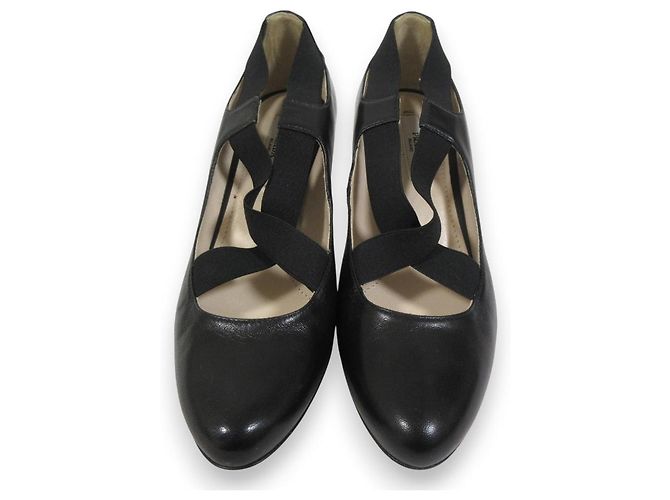 Prada Crossband Leder Pumps Schwarz - Ansicht 3