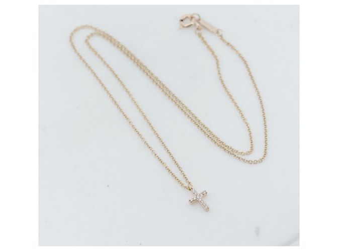 Tiffany & Co Collana Tiffany Metro Cross Au750 Rosa - vista 2