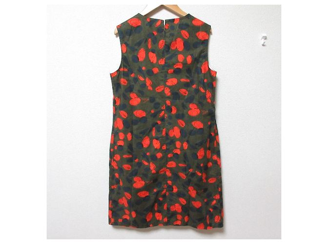 Autre Marque Aspesi Kleid Rot Grün Khaki Marineblau - Ansicht 2