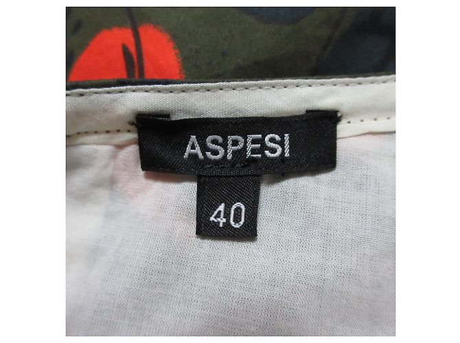 Autre Marque Aspesi Kleid Rot Grün Khaki Marineblau - Ansicht 4