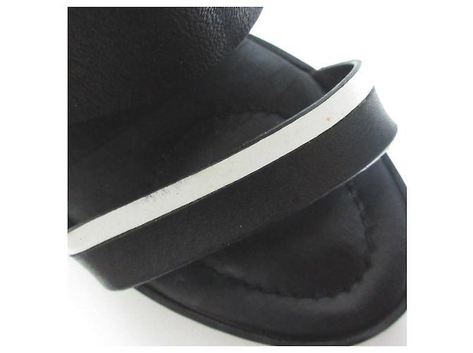 Autre Marque MAX&Co. Leder Chunky Heel Riemchensandalen Schwarz - Ansicht 10